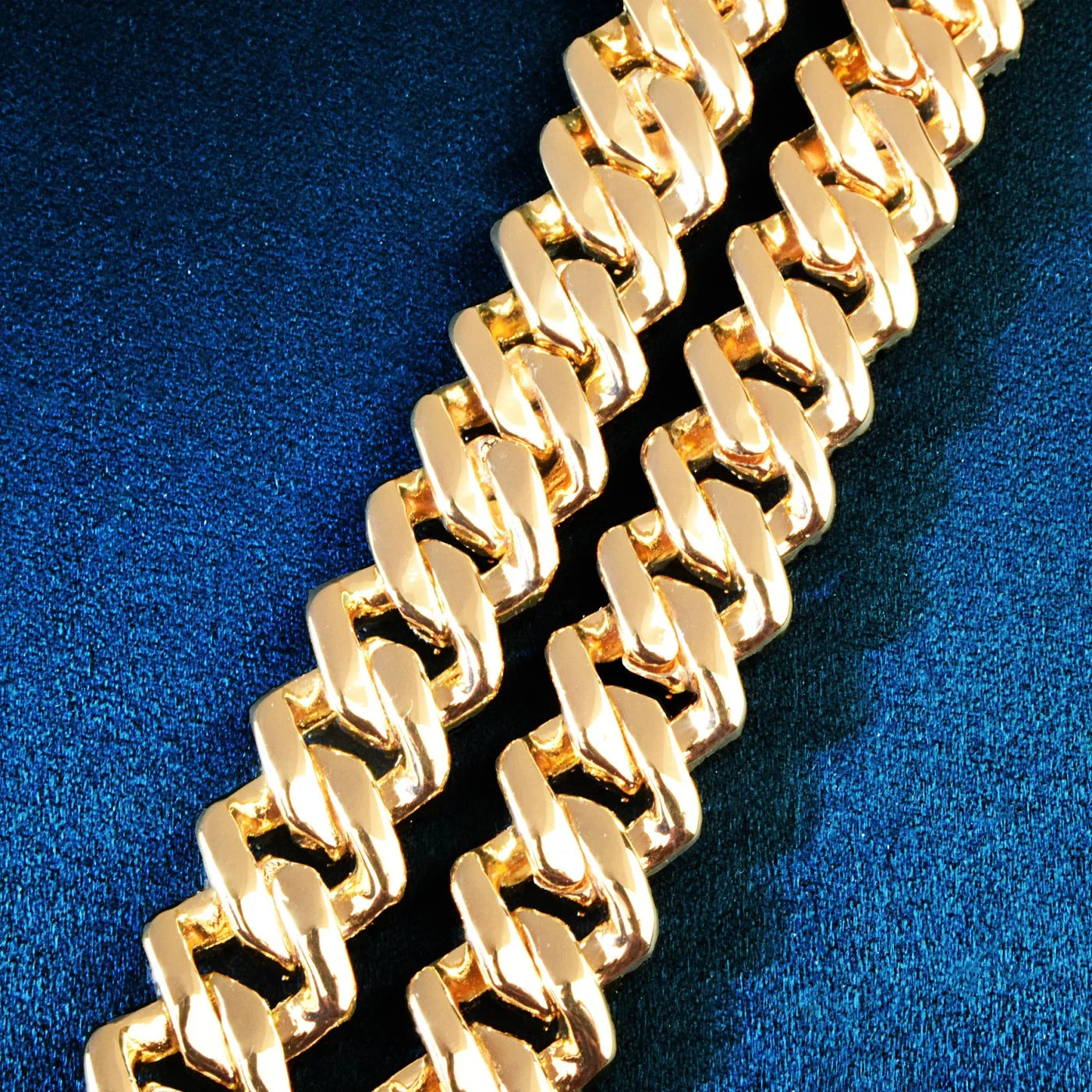 14mm Miami Cuban Chain Necklace For Men Iced Out Zircon Hip Hop Link Gold Color Fashion Rock Jewelry