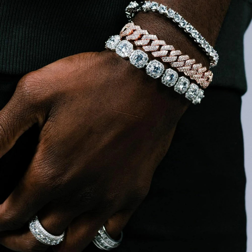 Hip Hop Jewelry Cubic Zirconia Iced Out Tennis Chain Iced Out 18k Gold Plated Bling Necklace For Women Free Custom Laser Logo